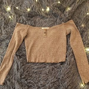 Cropped off the shoulder shirt